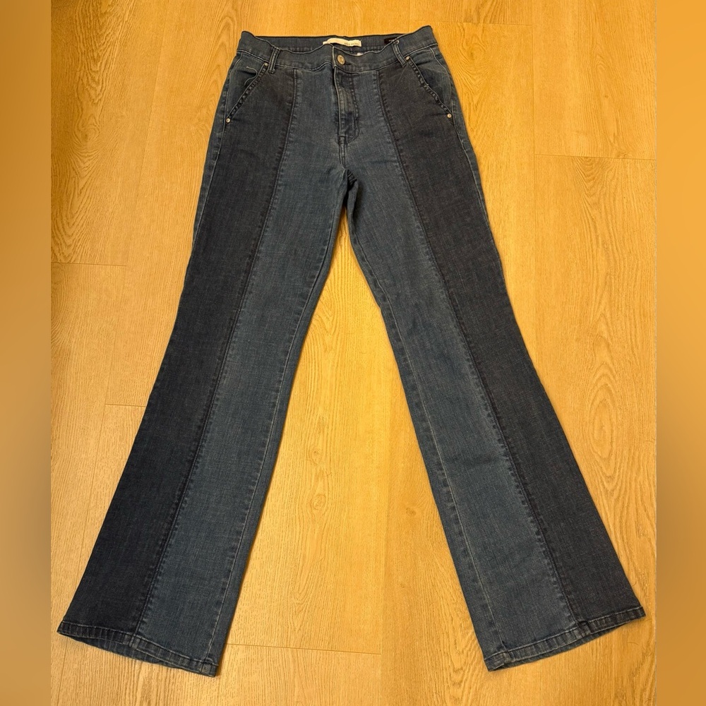 Ella Moss color block Blue wide leg trouser  Jeans Size 27